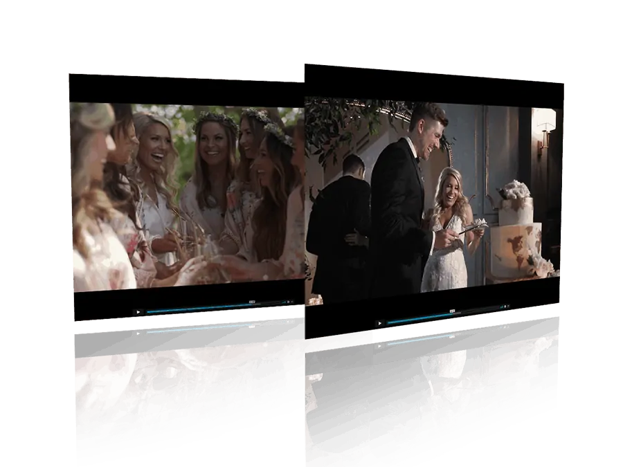 baton rouge wedding wedding videography floating screens