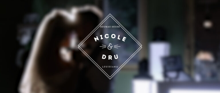 Cinematic wedding film still of Nicole and Dru’s outdoor ceremony beneath oak trees at Houmas House in Darrow, Louisiana